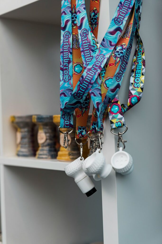 a shelf with a variety of objects on it